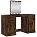 Toeletta Con Led Rovere Fumo 130x50x132,5 Cm - Foto miniatura 2