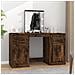 Toeletta Con Led Rovere Fumo 130x50x132,5 Cm - Foto miniatura 1