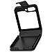 Cover A Libro Per Samsung Galaxy Z Flip5, Linguetta Magnetica Chesterfield Nera - Foto miniatura 4