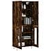Credenza Rovere Fumo 69,5x34x180 Cm In Legno Multistrato - Foto miniatura 3