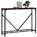 Tavolino Consolle Rovere Fumo 102x22,5x75 Cm Legno Multistrato - Foto miniatura 3