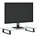 Supporto Per Monitor Nero 60x35x8cm Vetro Temperato E Metallo - Foto miniatura 3