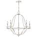 Lampadario Industrial Nordico Bradbury Acciaio Bianco Antico 5 Luci E14 - Foto miniatura 1