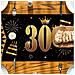 Decorazioni Eleganti Per Festa Di Compleanno 30 Anni - Nero E Oro 40x140 Cm - Foto miniatura 3
