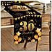 Decorazioni Eleganti Per Festa Di Compleanno 30 Anni - Nero E Oro 40x140 Cm - Foto miniatura 4