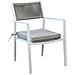 Conga - Poltrona Impilabile Con Struttura In Alluminio Bianca, Taupe O Antracite - Foto miniatura 1
