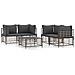 Set Divani da Giardino 5 pz con Cuscini Antracite in Polyrattan - Foto miniatura 1