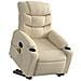 Poltrona Alzapersona Massaggiante Elettrica Crema in Tessuto - Foto miniatura 3