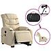 Poltrona Alzapersona Massaggiante Elettrica Crema in Tessuto - Foto miniatura 6