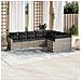 Set Divano da Giardino 9pz con Cuscini Grigio Chiaro Polyrattan - Foto miniatura 2