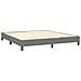 Letto a Molle Materasso e LED Grigio Scuro 160x200cm in Tessuto - Foto miniatura 5