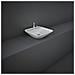 Lavabo Appoggio Quadrato Foro Rubinetto Bianco - Foto miniatura 1