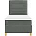Letto a molle con materasso Grigio scuro 100 x 200 cm Tessuto - Foto miniatura 8