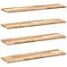 Mensole da Parete 4 pz 80x20x2 cm Legno Acacia Non Trattato - Foto miniatura 1