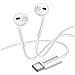 Cuffie Cablate Usb-c Per Iphone 17 Con Microfono Integrato, Bianco - Foto miniatura 1