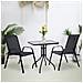 Tavolo quadrato ISLAND 60cm + 2 sedie SOFIA nere - Foto miniatura 9