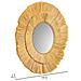 Specchio In Fibra Naturale Marrone 100x100x3h - Foto miniatura 3