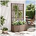 Vaso da Giardino con Trellis Marrone 80 x 36 x 140 cm PP - Foto miniatura 2