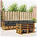 Set divani 8 pcs Naturale e Antracite Legno di Acacia Massello - Foto miniatura 2