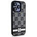 Dkny Custodia In Pelle Con Motivo A Quadri E Strisce Stampate Per Iphone 15 Pro Max - Colore Nero - Foto miniatura 1