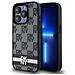 Dkny Custodia In Pelle Con Motivo A Quadri E Strisce Stampate Per Iphone 15 Pro Max - Colore Nero - Foto miniatura 3