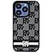 Dkny Custodia In Pelle Con Motivo A Quadri E Strisce Stampate Per Iphone 15 Pro Max - Colore Nero - Foto miniatura 5