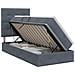 Letto con contenitore e materasso Grigio Scuro 90 x 190 cm - Foto miniatura 1