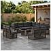 Set Divano da Giardino 12 pz Grigio polyrattan - Foto miniatura 8