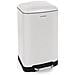 N°728,Pattumiera a pedale Acciaio inox, Capacità 30L, Compatto, Cestino estraibile, Finitura opaca,Chiusura silenziosa,Bianco - Foto miniatura 5
