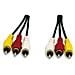 Cavo Audio Video 3 Connettori Rca Maschio / Maschio (2Xaudio 1Xvideo) Mt. 5 - Foto miniatura 1