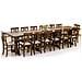 Tavolo da pranzo allungabile in legno cm 180/360x100 stile arte povera - Foto miniatura 3