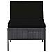 Set Divani Da Giardino 5 Pz Con Cuscini In Polyrattan Nero - Foto miniatura 4