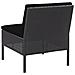 Set Divani Da Giardino 5 Pz Con Cuscini In Polyrattan Nero - Foto miniatura 9