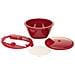 Multimaker + Placca in bianco - Insalatiera con coperchio per cottura a vapore - Ciotola per alimenti freschi sottovuoto | rosso - Foto miniatura 1