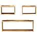 Set Mensole Cubiche Da Parete 3 Pz In Legno Massello Di Mango - Foto miniatura 2