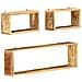 Set Mensole Cubiche Da Parete 3 Pz In Legno Massello Di Mango - Foto miniatura 8