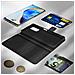 Custodia Portafoglio Xiaomi Mi 10t / 10t Pro Stand Video Aspetto Vintage Nero - Foto miniatura 5