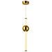 Sospensione Moderna A Led In Rame, Bianco Caldo 3000k 1215lm - Foto miniatura 1