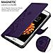 Custodia Compatibile Con Lg K7 In Lilla Scuro Fiore - Coperchio Protettivo In Design Floreale Con Chiusura Magnetica, Funzione Stand E Slot Per Carte - Foto miniatura 5