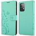 Cadorabo Custodia Compatibile Con Samsung Galaxy A52 5g In Turchese Fiore - Coperchio Protettivo In Design Floreale Con Chiusura Magnetica, Funzione Stand E Slot Per Carte - Foto miniatura 7