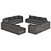 Set Divani Da Giardino 12 Pz Con Cuscini In Polyrattan Grigio - Foto miniatura 1