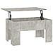 Tavolino Da Salotto Grigio Cemento 79x49x41cm Legno Multistrato - Foto miniatura 4