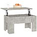 Tavolino Da Salotto Grigio Cemento 79x49x41cm Legno Multistrato - Foto miniatura 5