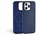 Cover Rinforzata In Silicone Compatibile Magsafe Per Iphone 15 Pro, Blu Marine - Foto miniatura 1