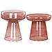 Set Di 2 Tavolini Laguna/caldera Vetro Rosso - Foto miniatura 5