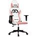 Sedia Da Gaming Bianco E Rosa In Similpelle - Foto miniatura 2