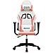 Sedia Da Gaming Bianco E Rosa In Similpelle - Foto miniatura 3