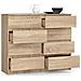 Cassettiera K120, 8 cassetti, 120x40x99 cm, Colore Sonoma Quercia - Foto miniatura 2