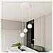 Lampada A Sospensione Royal - Bianco, Oro - Acciaio Verniciato A Polvere, Vetro - 40x100x40 Cm - Foto miniatura 5