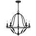 Lampadario Industrial Nordico Bradbury Acciaio Grigio Cenere 5 Luci E14 - Foto miniatura 1